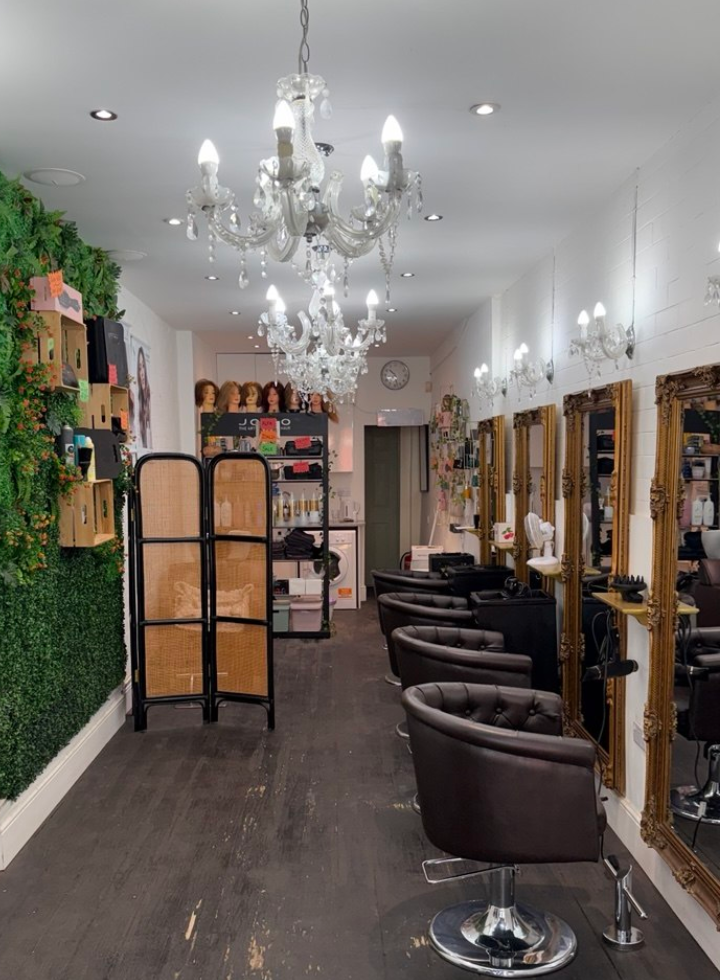 Inside Quiff Salon in Headingley, Leeds showing hair styling stations and salon seating